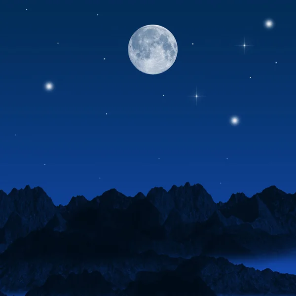 Лунное небо — стоковое фото
