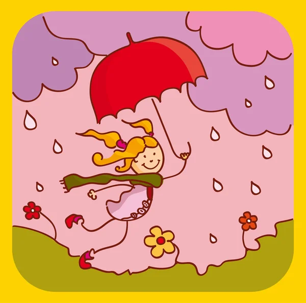 Jarní déšť — Stockový vektor