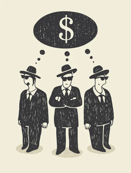 Penser à l'argent — Image vectorielle