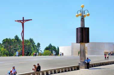 Courtyard of the santuary of Fatima clipart