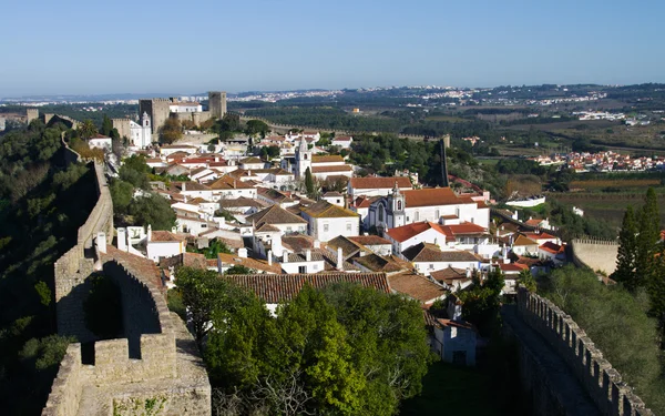 Miasto otoczone murami, Óbidos — Zdjęcie stockowe