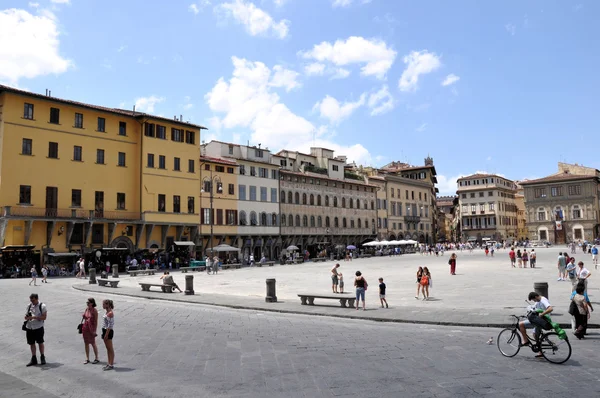 Piazza di santa croce, Florencie — Stock fotografie