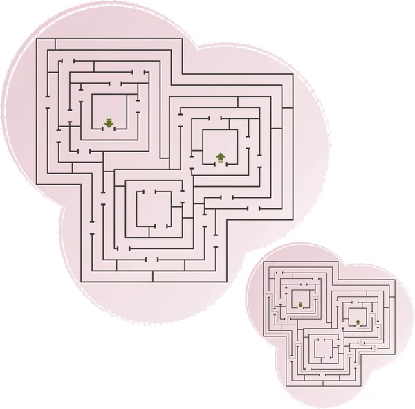 Abstraktes Labyrinth — Stockvektor
