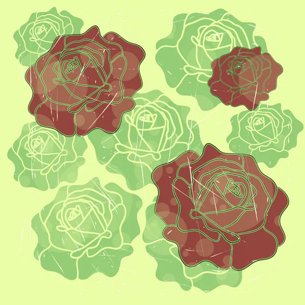 Fond vectoriel sans couture avec des roses — Image vectorielle