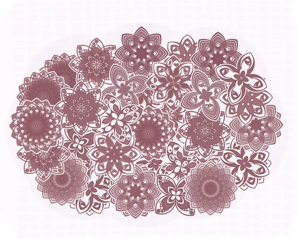 Collection de 16 croquis floraux — Image vectorielle