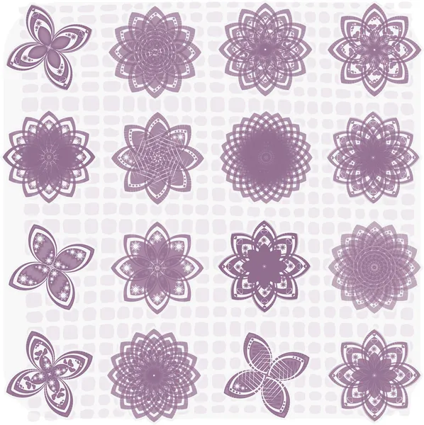 Collection de 16 croquis floraux Graphismes Vectoriels