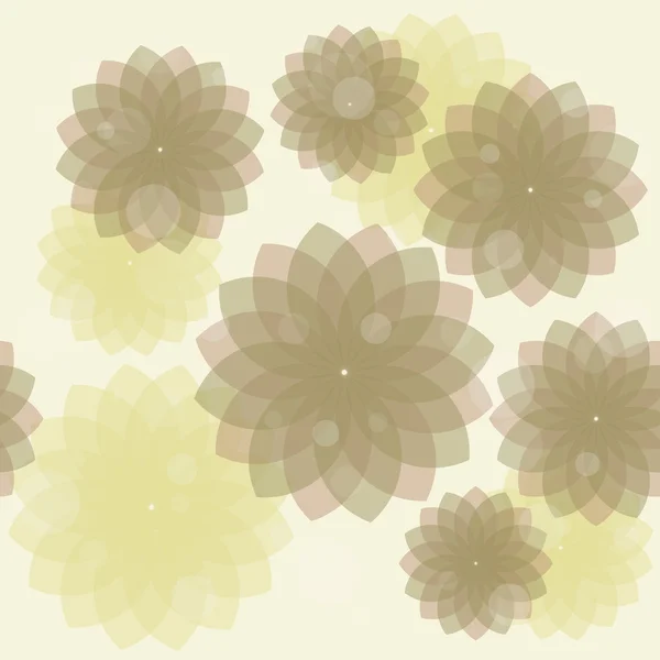 花とのシームレスなベクトルの背景 — ストックベクタ