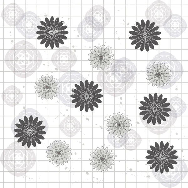 Fond vectoriel sans couture avec fleur — Image vectorielle