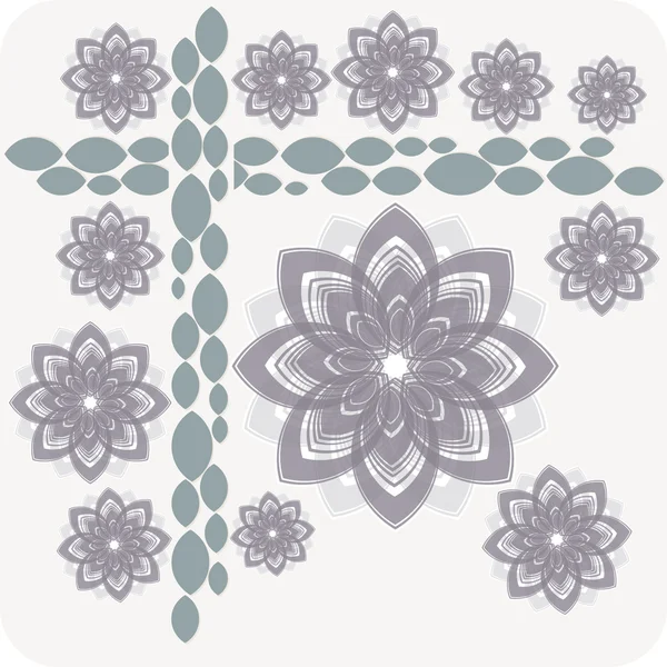 花とのシームレスなベクトルの背景 — ストックベクタ