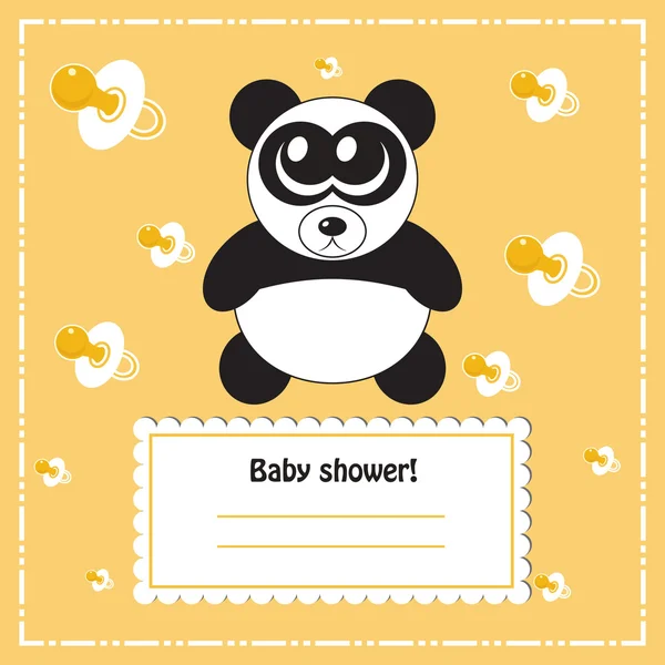 Baby dusch inbjudningskort, vektor — Stock vektor