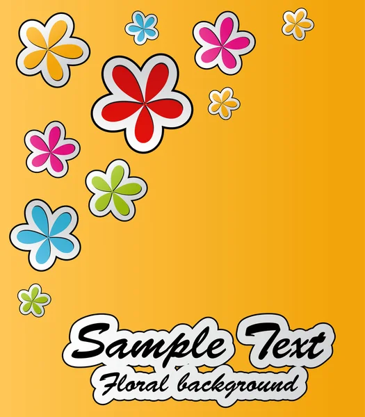 Fond vectoriel coloré avec des fleurs (carte de vœux ). — Image vectorielle