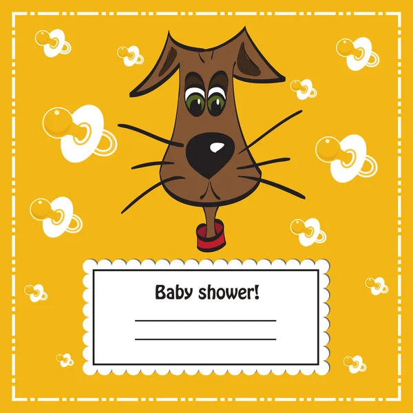 Tarjeta de invitación de ducha de bebé, vector — Vector de stock