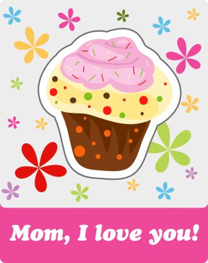 Card to Mother's Day, vector clipart