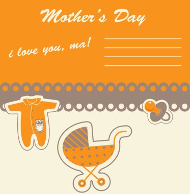 Card to Mother's Day, vector clipart