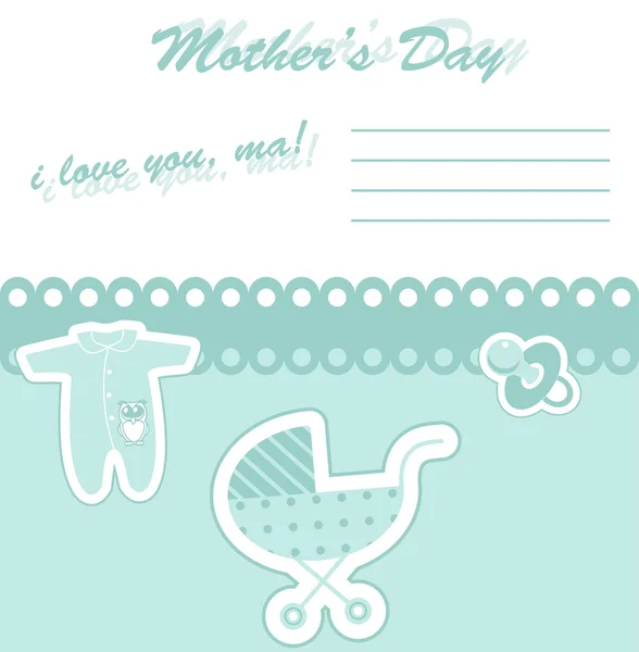 Tarjeta para el Día de la Madre, vector — Vector de stock