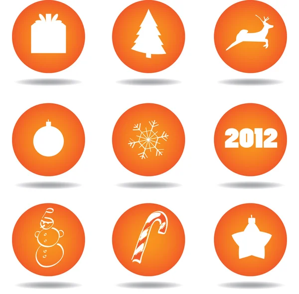 Boże Narodzenie ikony zestaw (może być używany jako przyciski) — Wektor stockowy