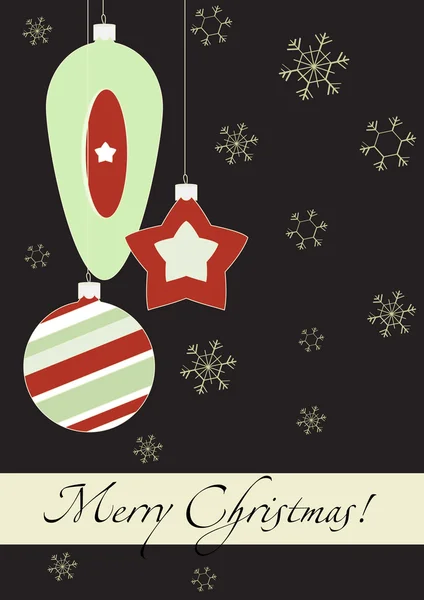 Χαριτωμένο vintage Χριστουγεννιάτικη κάρτα, εικονογράφηση φορέας, 2012 — Διανυσματικό Αρχείο
