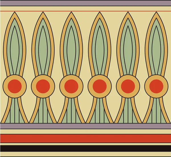 Египетский орнамент, векторная иллюстрация, бесшовный узор — стоковый вектор