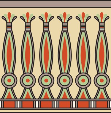 Egyptian ornament, vector illustration, seamless pattern clipart