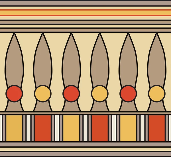 Ägyptisches Ornament, Vektorillustration, nahtloses Muster — Stockvektor