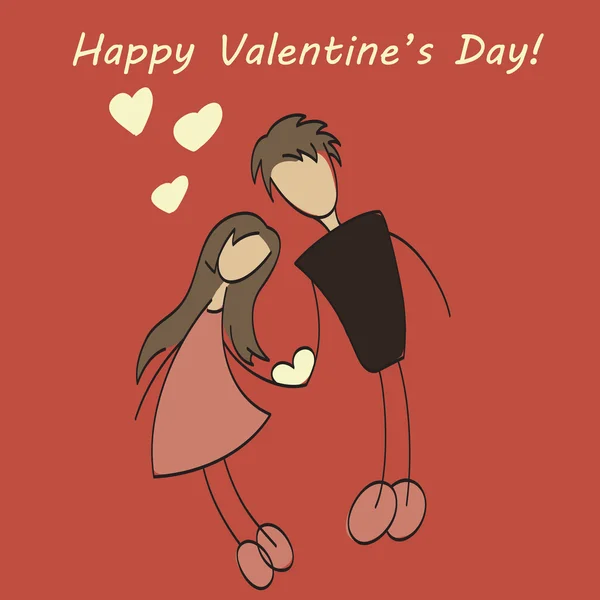 Cartão engraçado para o Dia dos Namorados, vetor — Vetor de Stock