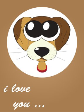 Funny greeting card for Valentine's Day, vector clipart