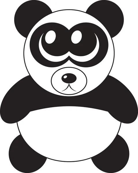 Cute cartoon panda with big eyes, vector illustration — Stock Vector