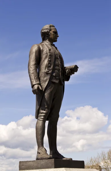 stock image Statue of Captain Cook in Victoric Canada