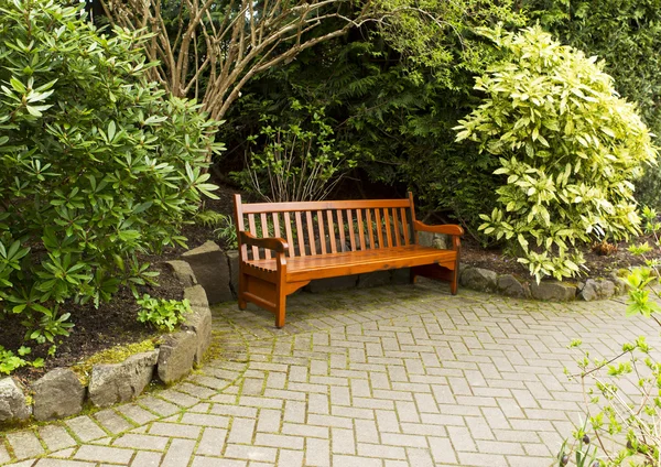 Secluded Wooden Bench — Stock Photo, Image