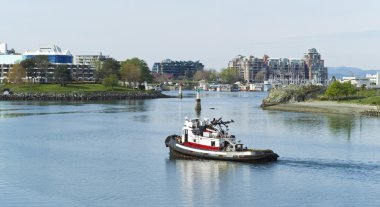 Tug Boat in Victoria Canada Harbor clipart