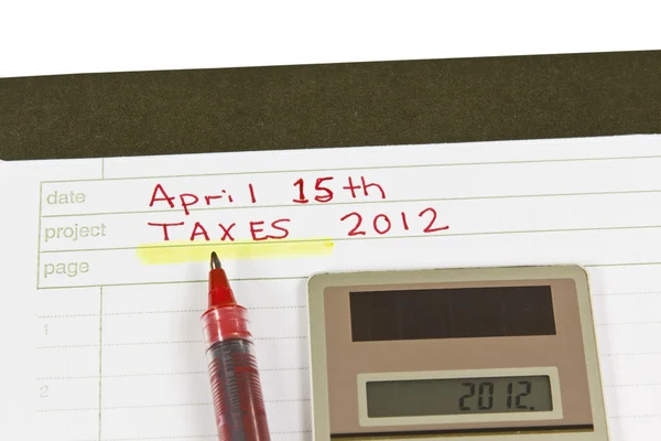 Fecha del impuesto —  Fotos de Stock