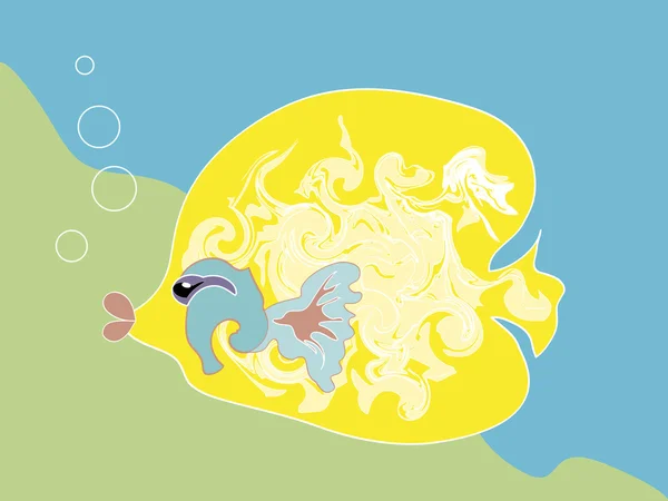 Poisson jaune — Image vectorielle