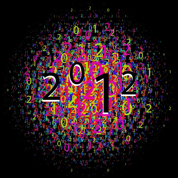 Numéros 2012, vecteur — Image vectorielle