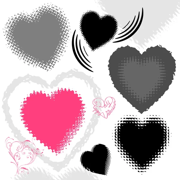 Coeurs grognants, vecteur — Image vectorielle