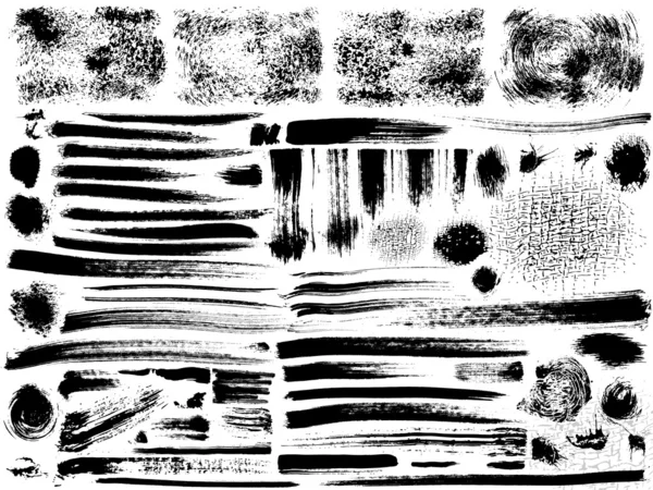 Pinceladas de tinta vectorial conjunto — Archivo Imágenes Vectoriales