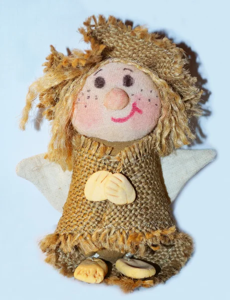 Anděl panenka vyrobena z látky — Stock fotografie