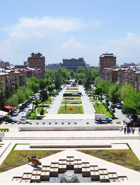 Pohled z Jerevanu z kaskády, Arménie. — Stock fotografie