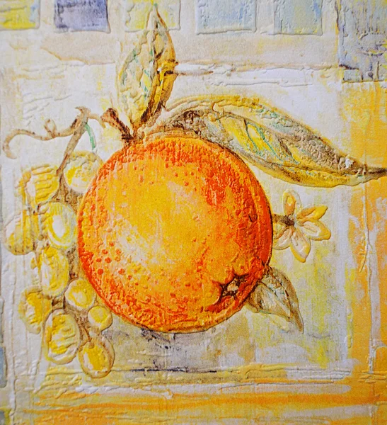 Πορτοκαλί ζωγραφική — Φωτογραφία Αρχείου