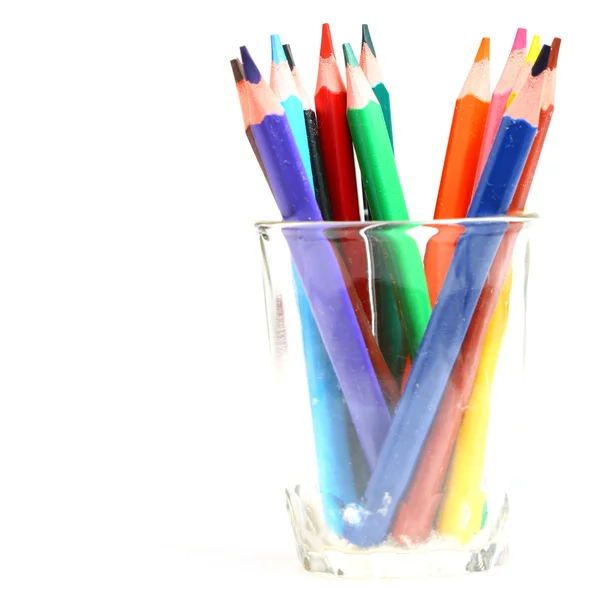 Färg penna i glas — Stockfoto