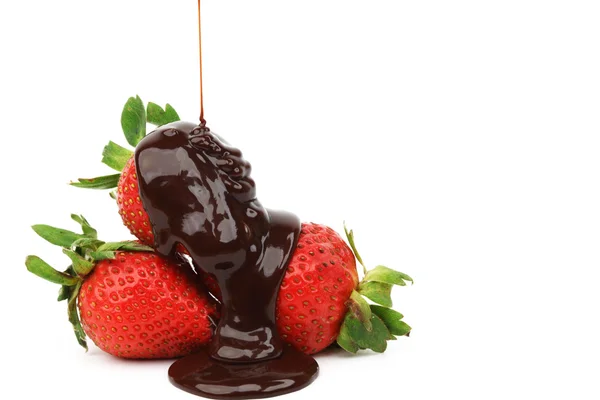 Strawberry in chocolate — Stock Photo, Image