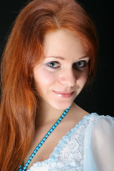 Vörös hajú lány — Stock Fotó