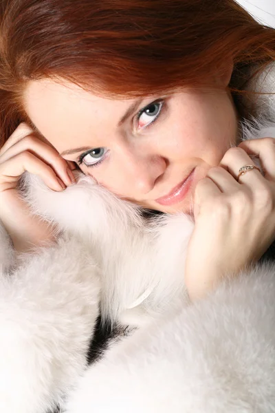 Fur girl — Stock Photo, Image