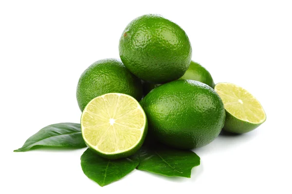 Limes on white Stock Photo