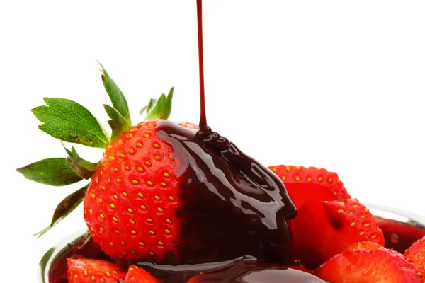 Truskawki w czekoladzie — Zdjęcie stockowe