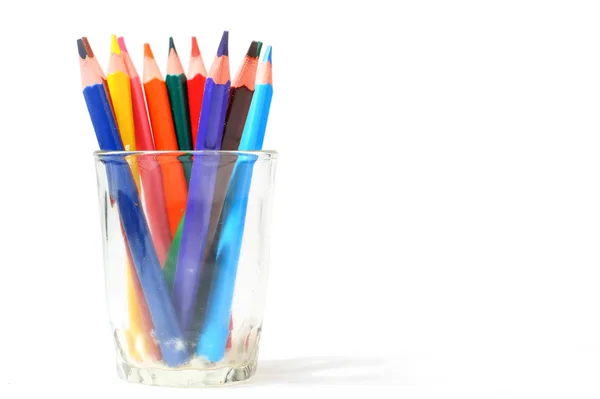 stock image Color pencil in glass