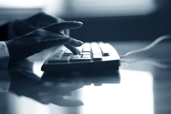 Stock image Keyboard work hand