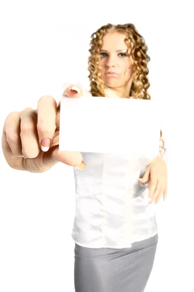 Blonde show visitcard — Stock Photo, Image