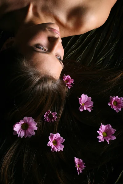 Haar rosa Blüten — Stockfoto