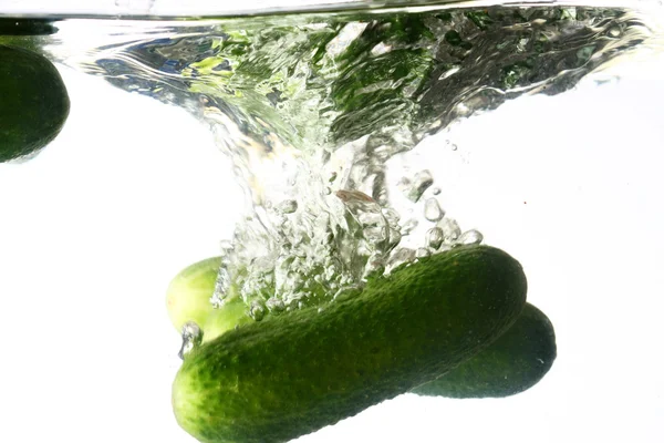 Cucumber splash — Stock Photo, Image
