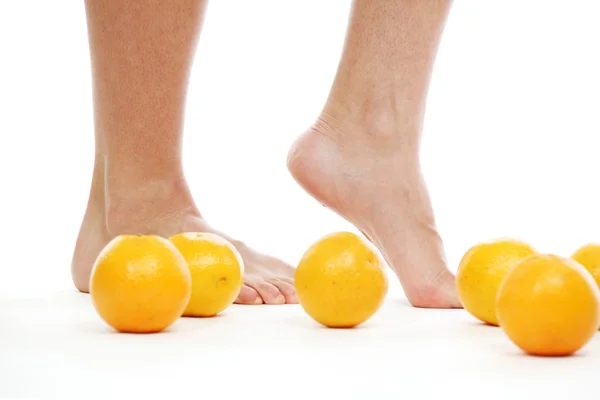 脚のオレンジ — ストック写真